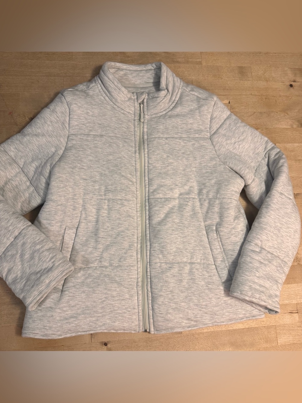 Thread & Supply Light Heather Gray SOFT Puffer Jacket